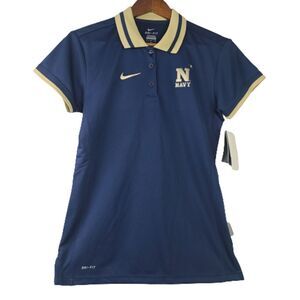 Nike Womens Navy Midshipmen Dri Fit NWT Polo Shirt Size S
